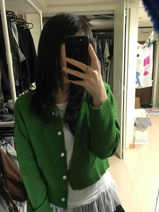 Soft Loose-Fit Knit Cardigan for Transitional Season