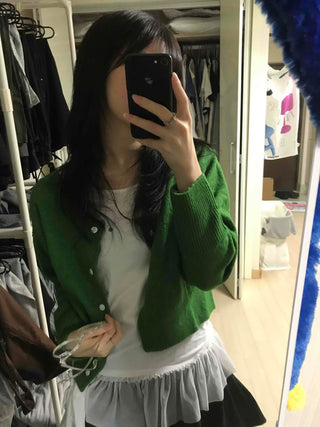 Soft Loose-Fit Knit Cardigan for Transitional Season
