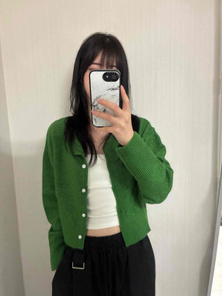 Soft Loose-Fit Knit Cardigan for Transitional Season