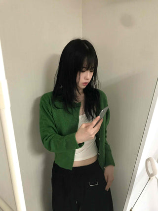 Soft Loose-Fit Knit Cardigan for Transitional Season