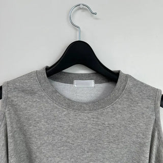 Romantic Shoulder Cutout Crop Sweatshirt