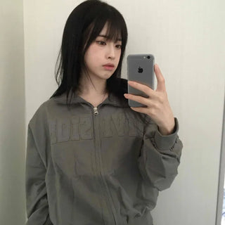 Reto Embossed Patch Loose Fit Zip-up