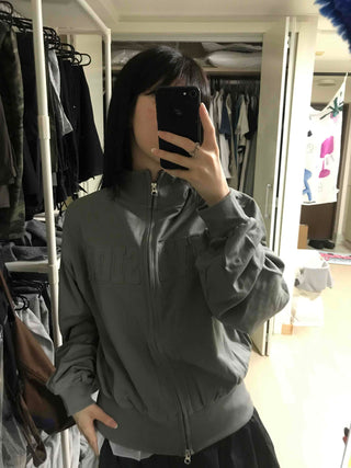 Reto Embossed Patch Loose Fit Zip-up