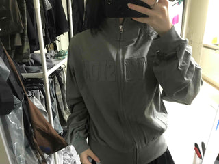 Reto Embossed Patch Loose Fit Zip-up