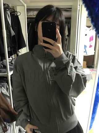 Reto Embossed Patch Loose Fit Zip-up