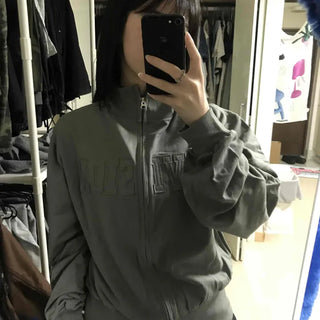 Reto Embossed Patch Loose Fit Zip-up