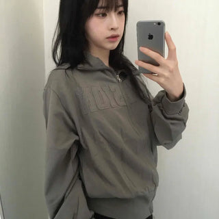Reto Embossed Patch Loose Fit Zip-up