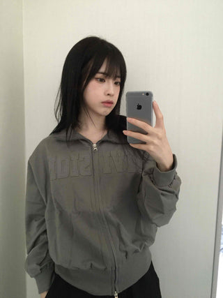Reto Embossed Patch Loose Fit Zip-up