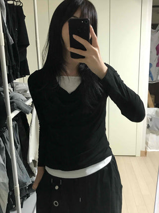 Natural Drape Shirring T-shirt