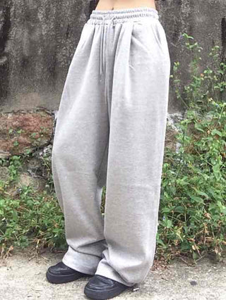 Comfort Hem Stopper Elastic Wide Long Pants