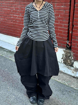 Diagonal Balloon Fit Wide Cargo Long Pants