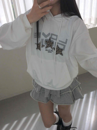Vintage Loose Fit Autumn Leopard Hoodie