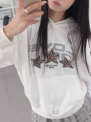 Vintage Loose Fit Autumn Leopard Hoodie