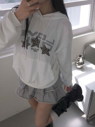Vintage Loose Fit Autumn Leopard Hoodie