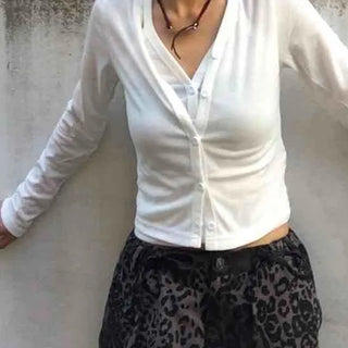 Casual Double Linen Halterneck Cardigan Set