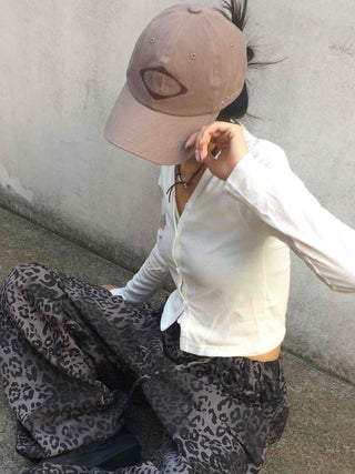 Casual Double Linen Halterneck Cardigan Set