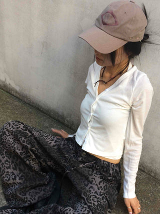 Casual Double Linen Halterneck Cardigan Set