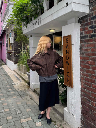 High-Quality Loose-Fit Suede Leather Jacket
