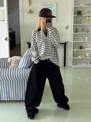 Daily Cotton Wide Long Pants