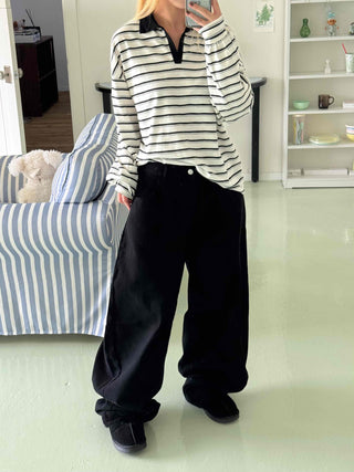 Daily Cotton Wide Long Pants