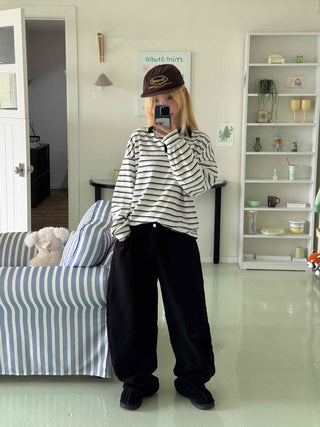 Daily Cotton Wide Long Pants