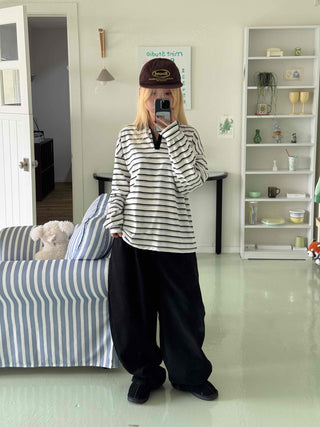 Daily Cotton Wide Long Pants