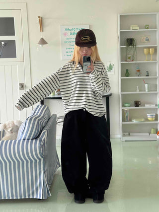 Daily Cotton Wide Long Pants
