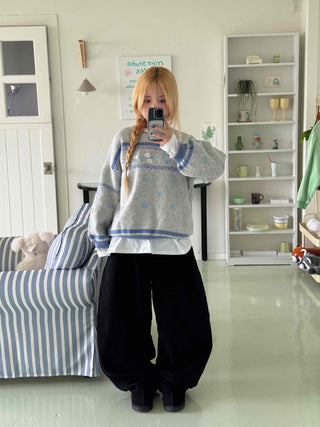 Daily Cotton Wide Long Pants