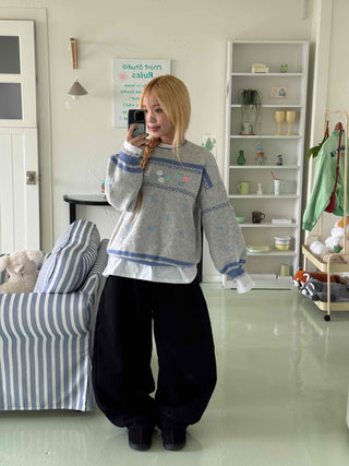 Daily Cotton Wide Long Pants