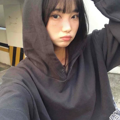 Urban Layer Check Frill Vintage Hoodie
