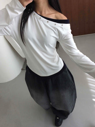 Casual Mega Balloon Fit Denim Long Pants