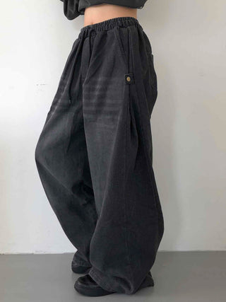 Basic Side Pintuck Denim Long Pants