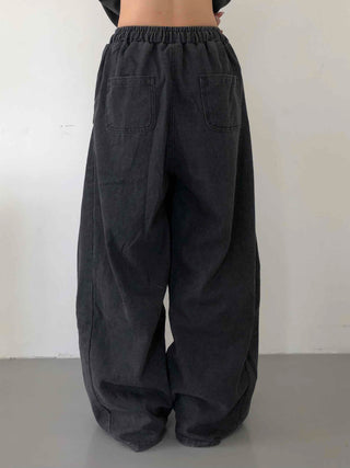 Basic Side Pintuck Denim Long Pants