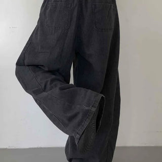 Basic Side Pintuck Denim Long Pants