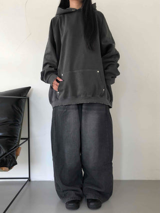 Basic Side Pintuck Denim Long Pants