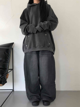 Basic Side Pintuck Denim Long Pants