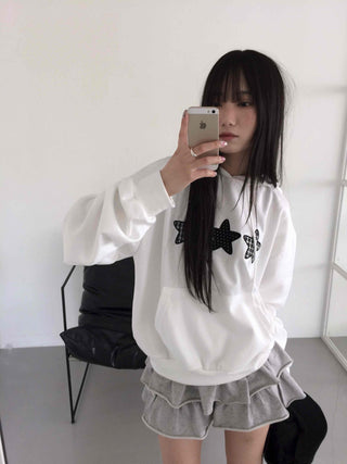 Natural Kitsch Star Patch Hoodie