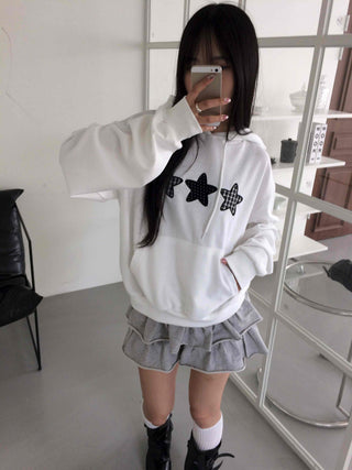 Natural Kitsch Star Patch Hoodie