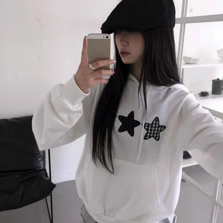 Natural Kitsch Star Patch Hoodie