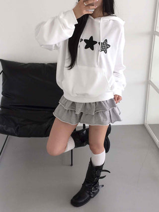 Natural Kitsch Star Patch Hoodie