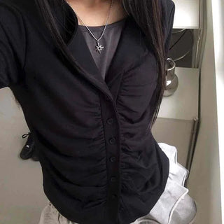 Boho Chic Shirred Layered Cardigan