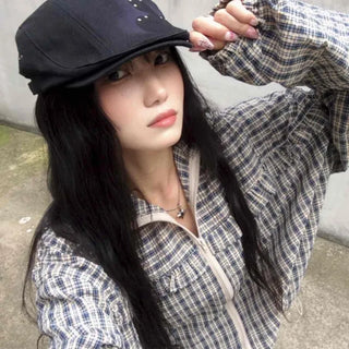 Newtro Vintage Check Frill Windbreaker