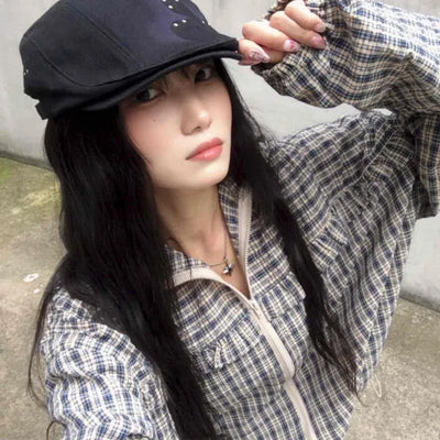 Newtro Vintage Check Frill Windbreaker