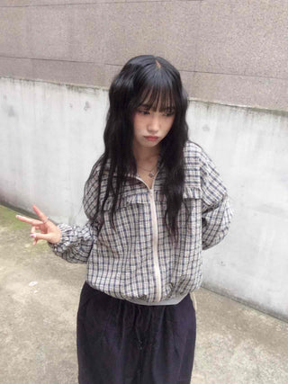 Newtro Vintage Check Frill Windbreaker