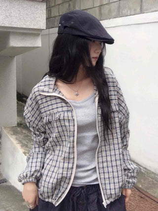 Newtro Vintage Check Frill Windbreaker
