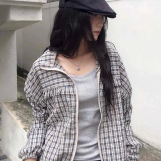 Newtro Vintage Check Frill Windbreaker