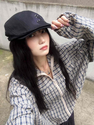 Newtro Vintage Check Frill Windbreaker