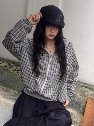 Newtro Vintage Check Frill Windbreaker