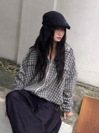 Newtro Vintage Check Frill Windbreaker
