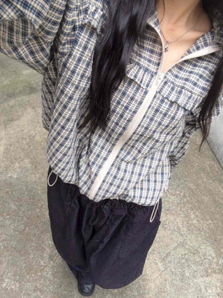 Newtro Vintage Check Frill Windbreaker
